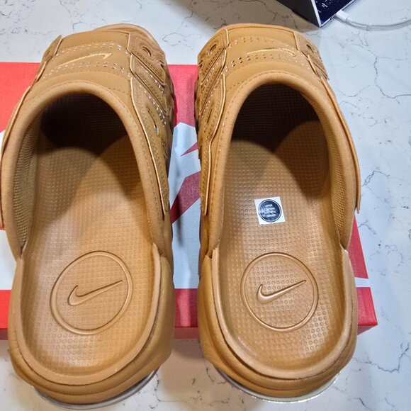 Nike Air More Uptempo Slide Brown Flax FZ3116 200 Mens Size 10 NEW - Picture 7 of 14